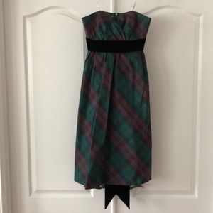 Kay Unger Silk Taffeta Plaid Cocktail Dress Sz 6